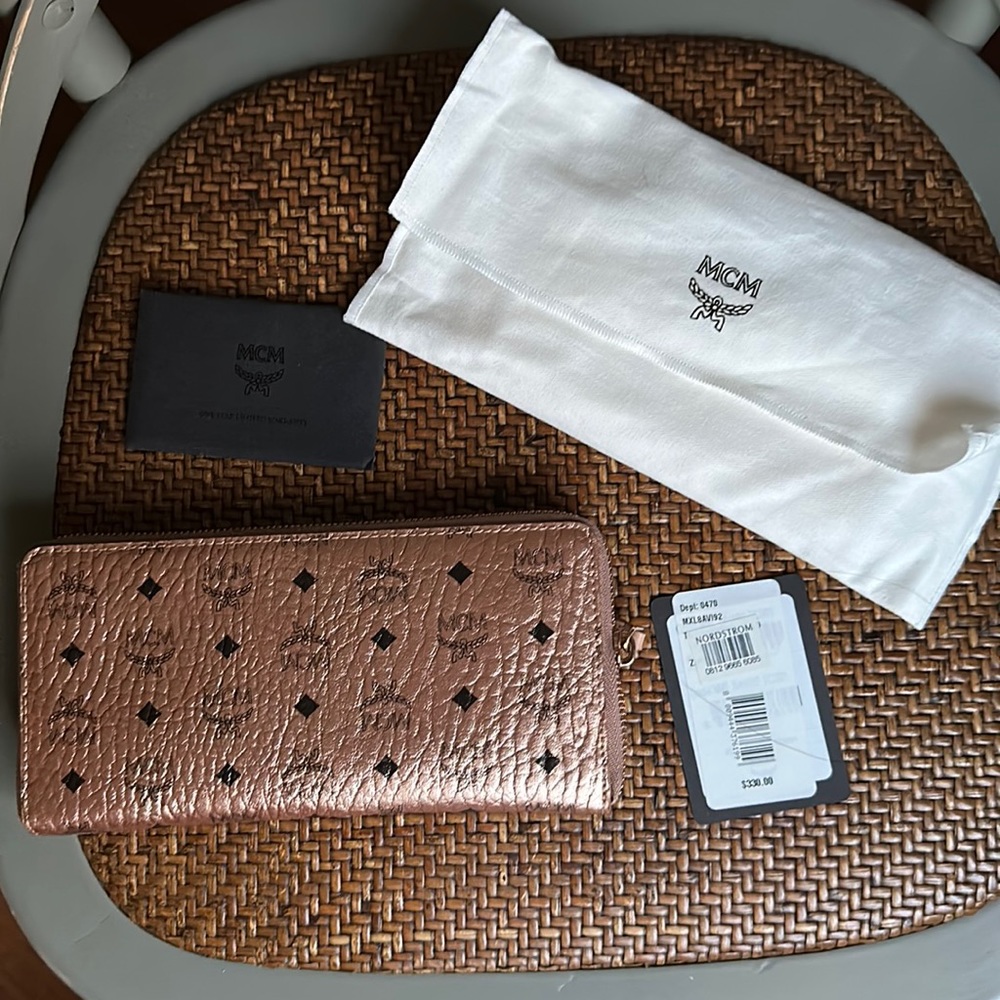 Rose Gold MCM Large Wallet